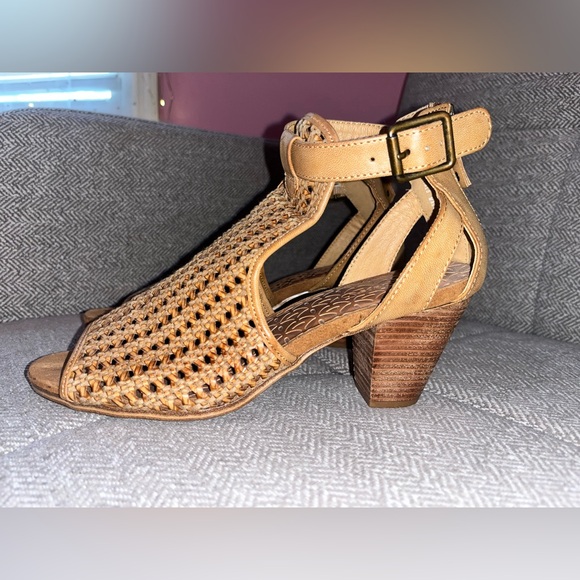 Baretraps Reatha Woven Open Mesh Heeled Peep Toe Zip Ankle Strap Sandals - Picture 6 of 13